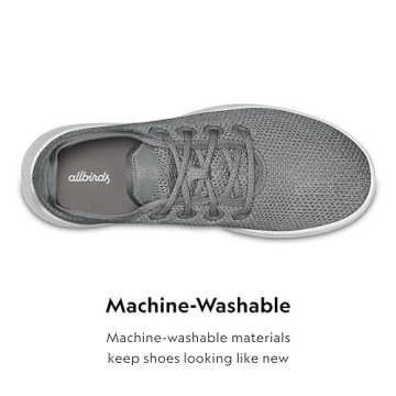 Allbirds Women’s Tree Runners Everyday Sneakers, Machine Washable Shoe Made with Natural Materials - Mist (White Sole) - 6 Medium