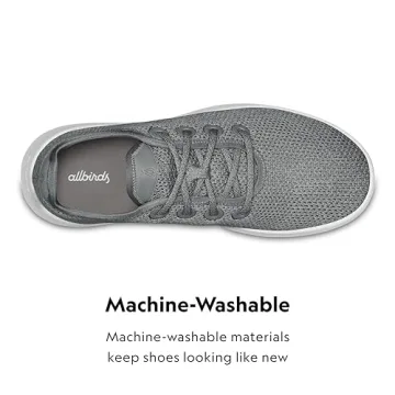 Allbirds Women’s Tree Runners Everyday Sneakers, Machine Washable Shoe Made with Natural Materials - Mist (White Sole) - 6 Medium