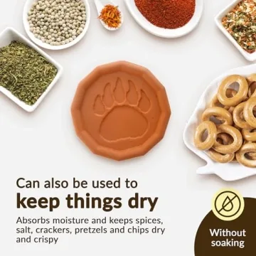 JBK Pottery Brown Sugar Savers Bear Paw Print - Fresh Baking