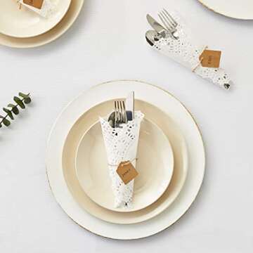 Juvale Round White Paper Doilies Assorted Sizes for Cake, Food, Dessert - Lace Paper Placemats for Crafts, Plates, Party Table, Wedding (6.5, 8.5, and 10.5 Inch) 150 Pack