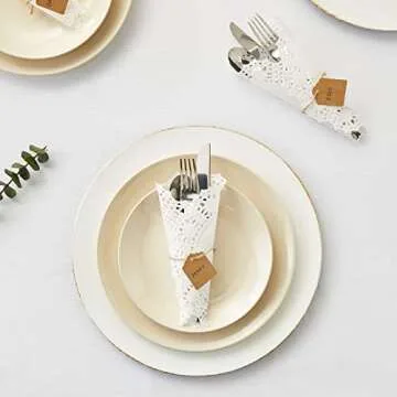 Juvale Round White Paper Doilies Assorted Sizes for Cake, Food, Dessert - Lace Paper Placemats for Crafts, Plates, Party Table, Wedding (6.5, 8.5, and 10.5 Inch) 150 Pack