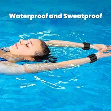 TOPESCT Adjustable Wrist Weights - Set of 2 (1lb Each) | Wearable Wrist & Ankle Weights Bracelet for Yoga, Dance, Barre, Pilates, Cardio, Aerobics, Walking (1lb/each, Black)