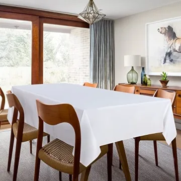Sancua 2 Pack White Tablecloth - Stain Resistant