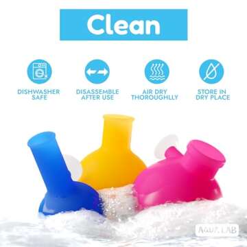 Aqualab Bath Toys for Kids Ages 4-8 - Science Themed Wall Suction Silicone Bath Toy – Includes Beaker, Flasks, and Test Tubes