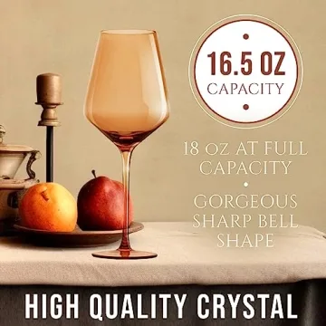 Hand-Blown Colored Wine Glasses Set of 6 - Venus Collection