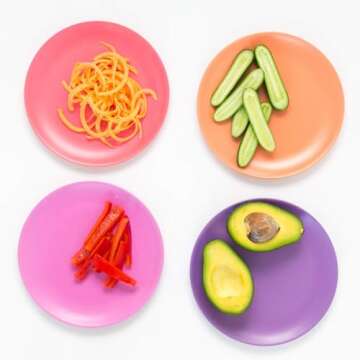 Bobo&Boo Bamboo Kids Plates Set - Eco-Friendly Dinnerware