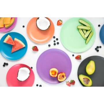 Bobo&Boo Bamboo Kids Plates Set - Eco-Friendly Dinnerware