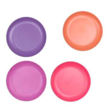 Bobo&Boo Bamboo Kids Plates Set - Eco-Friendly Dinnerware