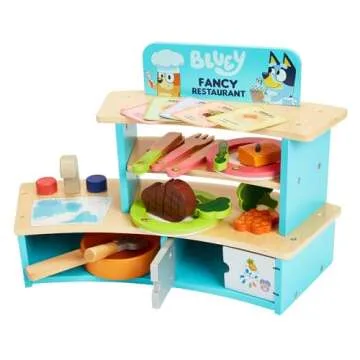 Bluey Tabletop Restaurant - 32 Piece Wooden Roleplay Toy