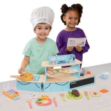 Bluey Tabletop Restaurant - 32 Piece Wooden Roleplay Toy