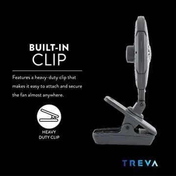 Portable Treva Clip On Fan for Kids & Adults
