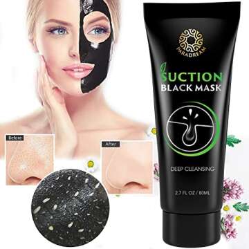 Blackhead Remover Mask, 80ML Purifying Peel Off Charcoal Face Mask for Deep Cleansing Blackheads, Di...