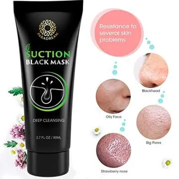 Blackhead Remover Mask, 80ML Purifying Peel Off Charcoal Face Mask for Deep Cleansing Blackheads, Dirts, Pores