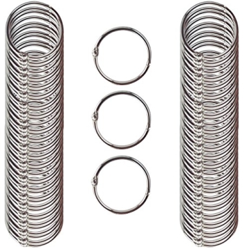 Clipco 1.5-Inch Nickel Plated Book Rings 100-Pack