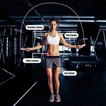 Jump Rope, Digital Weighted Handle Workout Jumping Rope with Calorie Counter for Training Fitness, A...