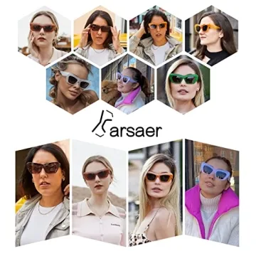 Karsaer Vision Retro Vintage Cateye Square Sunglasses Stylish Eyewear