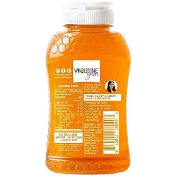 Wholesome Yum Turmeric Ginger Zero Sugar Honey Substitute - Natural Sweetener with Monk Fruit & Allu...