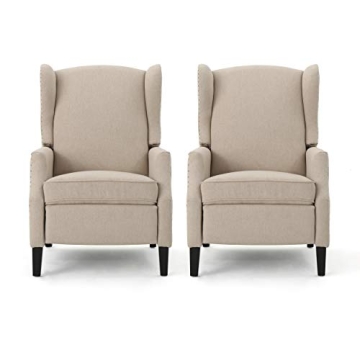 Christopher Knight Home Ellyn Fabric Recliner Set of 2 - Elegant, Compact Comfort