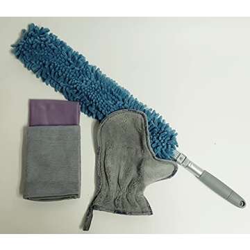 Norwex Household Plus Package: Envirowand, Enviro Cloth, Window Cloth, Dusting Mitt - Microfiber Cle...
