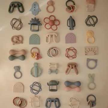 Mushie Baby Daisy Rattle Teether - Safe & Cute Teething Toy