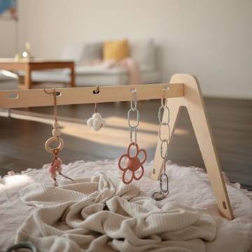 Mushie Baby Daisy Rattle Teether - Safe & Cute Teething Toy