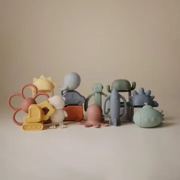 Mushie Baby Daisy Rattle Teether - Safe & Cute Teething Toy