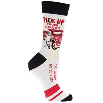 Blue Q Men's Crew Socks - Carpe Diem Inspiration