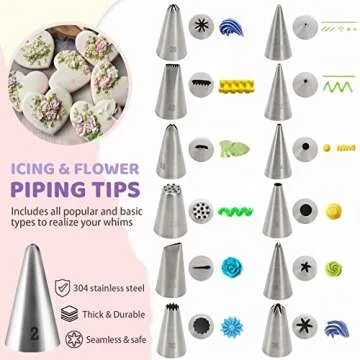 LUSHYUM Cookie Decorating Kit - 118pcs for Holiday Fun