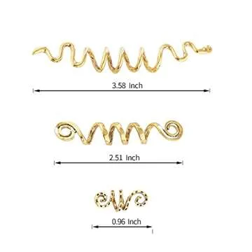 FRDTLUTHW Gold Snake Hair Jewelry for Braids, Halloween Hair Decoration, Dreadlock Accessories for Women(pack of 6)