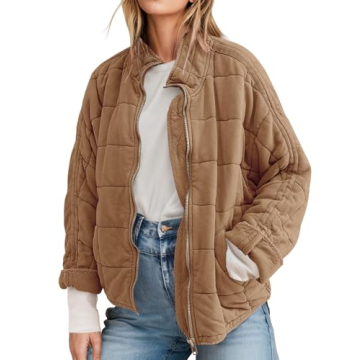 ETCYY Women's Quilted Jackets Stylish and Warm for Fall