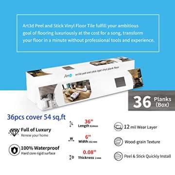 Art3d Peel Stick Vinyl Wood Plank Flooring Easy DIY