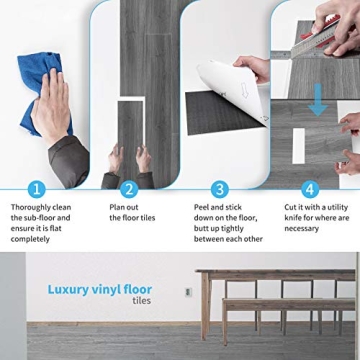 Art3d Peel Stick Vinyl Wood Plank Flooring Easy DIY