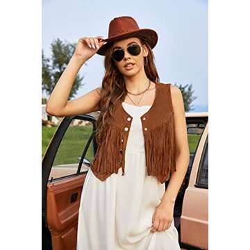 Stylish Hotouch Short Tassel Vest for Modern Cowgirls