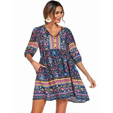 Stylish Chigant Women's Summer Boho Dress with Pockets