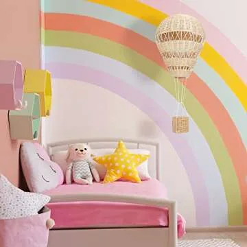 Hot Air Balloon Woven Rattan Hot 20 Inch Air Balloon Floating the Skies Air Balloon Photo Prop Hanging Home Decor for Room Preschool Ornament