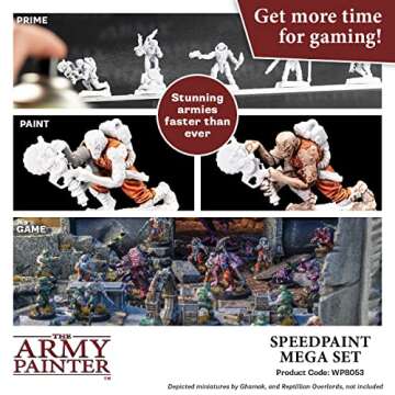 The Army Painter Speedpaint Mega Set 1.0 - 24 Acrylic Paints & Brush for Speedy Miniature Masterpiec...