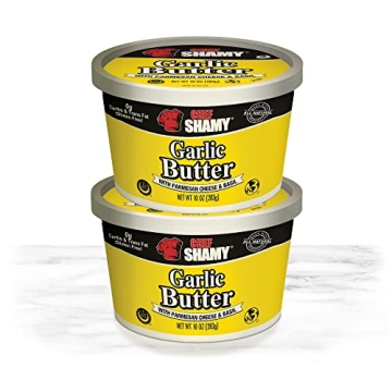 Chef Shamy Garlic Parmesan Basil Butter — 100% Natural Flavored Craft Butter Made Preservative Fre...