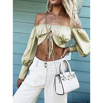 EVVE Women's Evening Bag Party Clutches Mini Satchel Purses Cocktail Prom Handbags with Chain and Lock | PINK