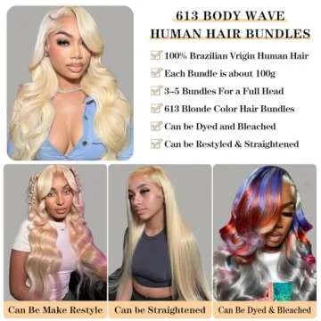 Luxury 12A 613 Honey Blonde Body Wave Hair Bundles