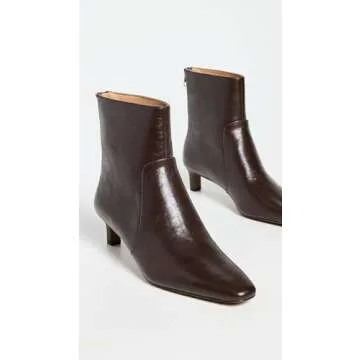 Madewell Women's Dimes Kitten Heel Boots, Turkish Coffee, Brown, 8.5 Medium US