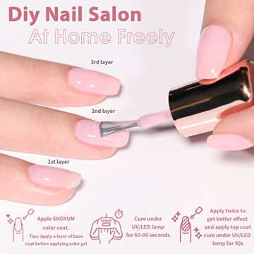 SHOYUM 10 Colors Nude Pink Gel Nail Polish Set