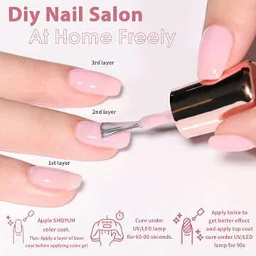 SHOYUM 10 Colors Nude Pink Gel Nail Polish Set