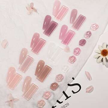 SHOYUM 10 Colors Nude Pink Gel Nail Polish Set