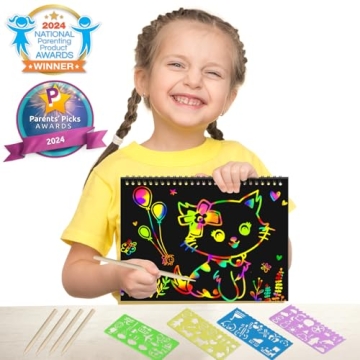 ZMLM Rainbow Scratch Set for Kids: Creative Art Fun