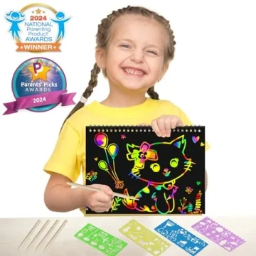 ZMLM Rainbow Scratch Set for Kids: Creative Art Fun