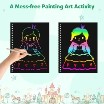 ZMLM Rainbow Scratch Set for Kids: Creative Art Fun