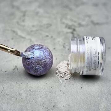 Luster Dust - Blue Iridescent (4g 1x Jar) | Edible Vegan Dust & Paint for Cake Decorating, Ice Cream, Desserts, Cocktails and Beverages by Bakell