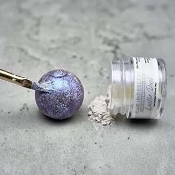 Luster Dust - Blue Iridescent (4g 1x Jar) | Edible Vegan Dust & Paint for Cake Decorating, Ice Cream, Desserts, Cocktails and Beverages by Bakell
