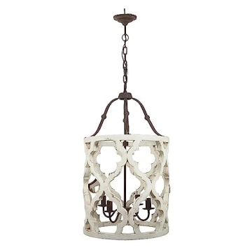 A&B Home 40116, Wood Jolette 4-Light Chandelier - Elegant Farmhouse Lighting