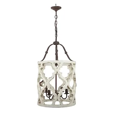 A&B Home 40116, Wood Jolette 4-Light Chandelier - Elegant Farmhouse Lighting